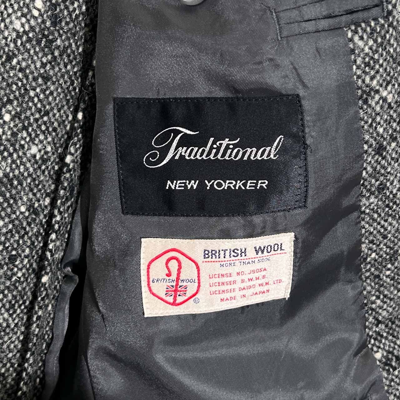 NEWYORKER Traditional ニューヨーカー ウール ツイード 段返3B くるみ 
