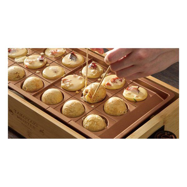 アピックス APIX Takoyaki Meister 感動 たこ焼きマイスター チタンコートプレート|バンブー ATM-818 BB 2661542