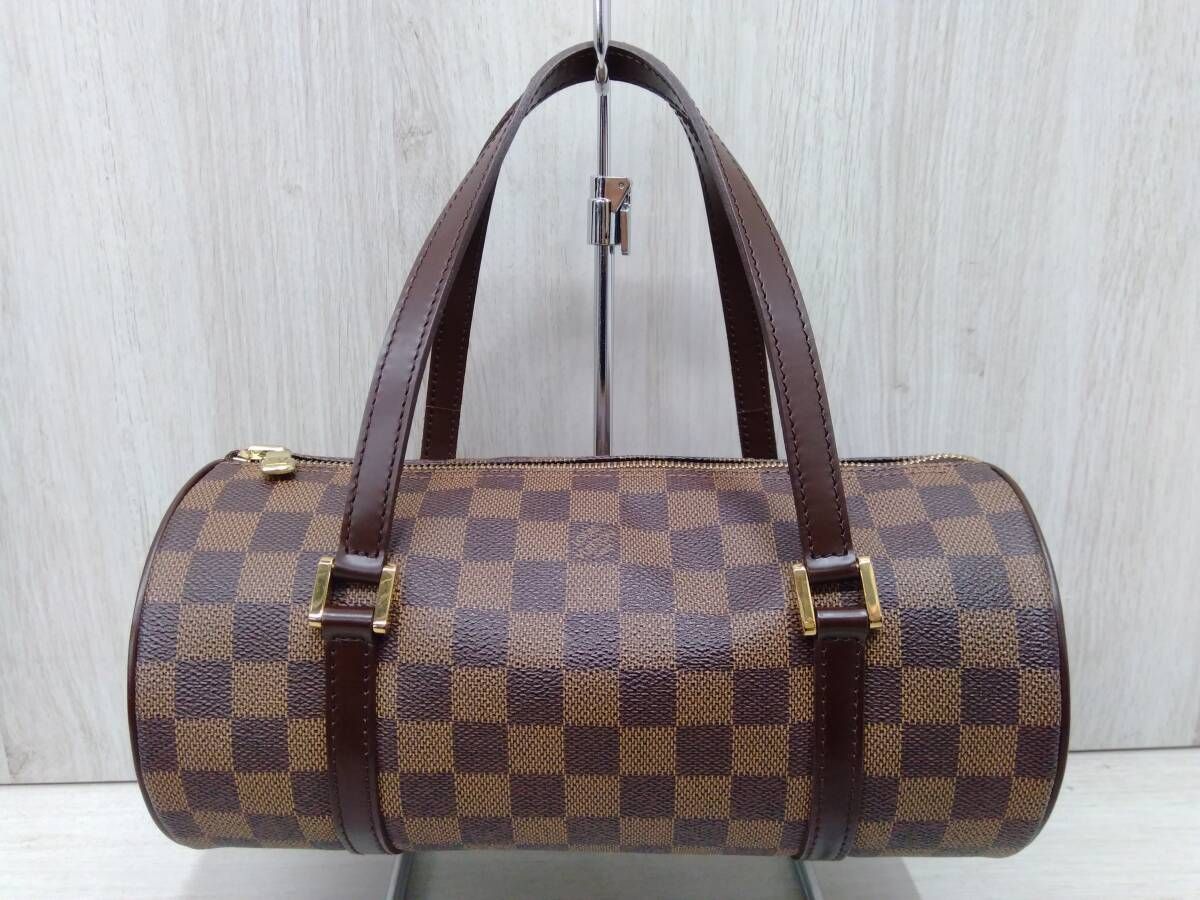 ルイヴィトン LOUIS VUITTON ダミエ パピヨンPM ハンドバッグ 鑑定書付
