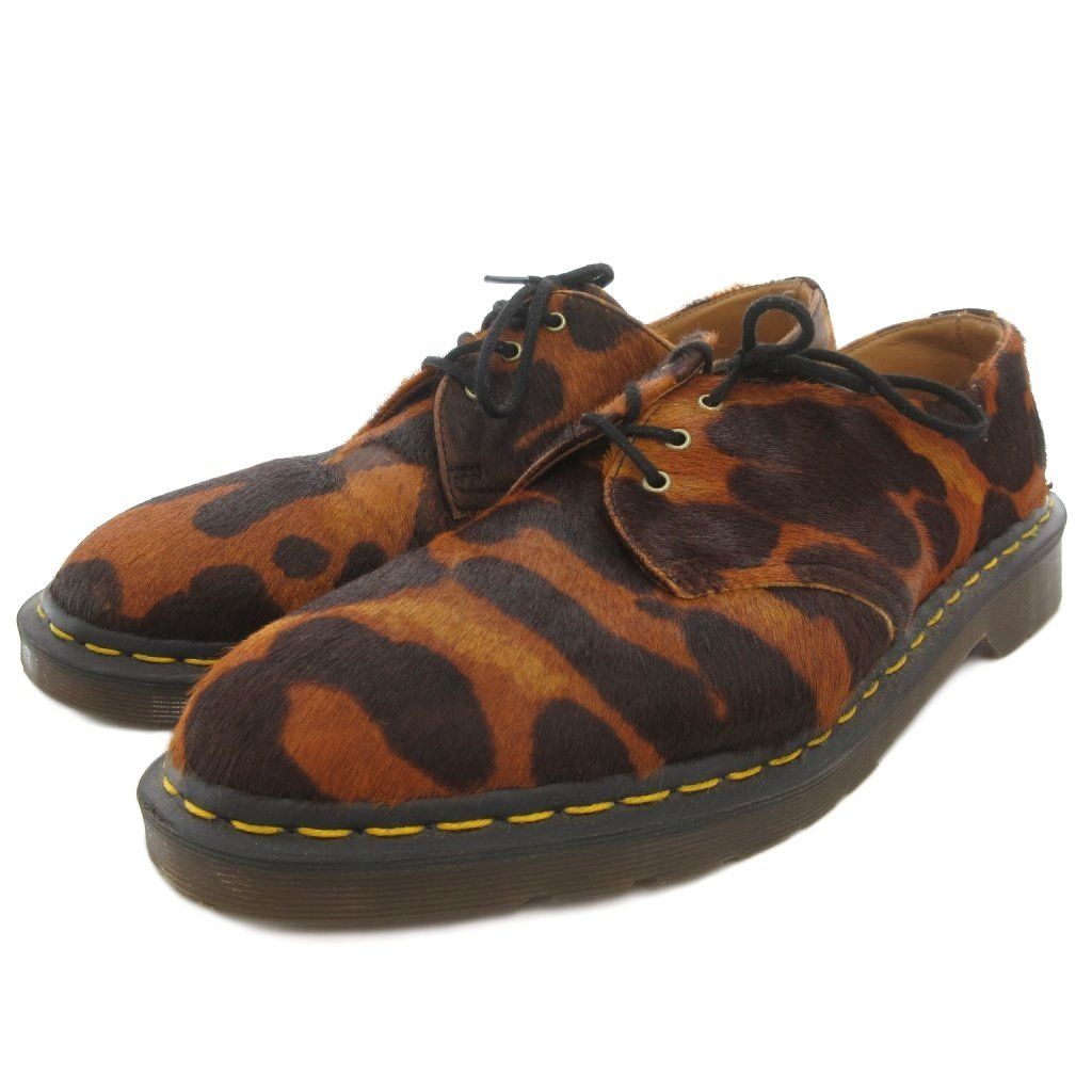 ドクターマーチン DR.MARTENS MADE IN ENGLAND 1461 3ホールシューズ ハラコ オセロット柄 UK10 茶 ブラウン |UO GY18