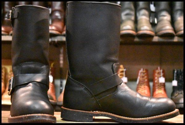 8.5D 14年 レッドウィング 2990 エンジニア 黒 ブラック ハーネスレザー スチール無し ブーツ 2966 2268 redwing HOPESMORE FI319