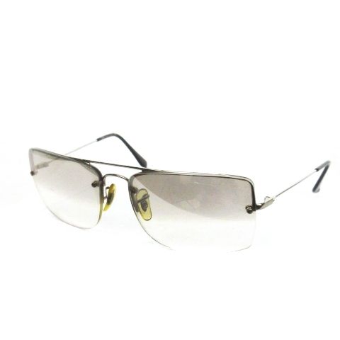 レイバン RAY BAN サングラス 眼鏡 メタルフレーム ハーフリム スクエア グラデーションレンズ シルバー ブラウン レンズ |MN8 GY19