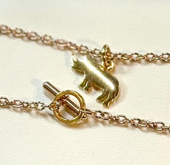 新品磨き済◇ポメラート◇K9PG/K18YG*ドド*ネックレス*サイ*dodo