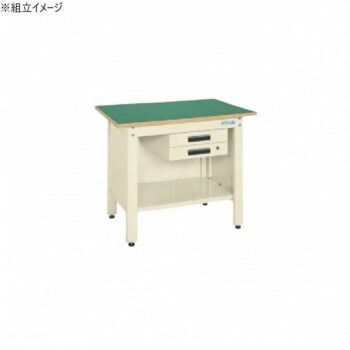 サカエ 一人用作業台CPタイプ サカエリューム天板 900×600×740mm アイボリー CP-096BI