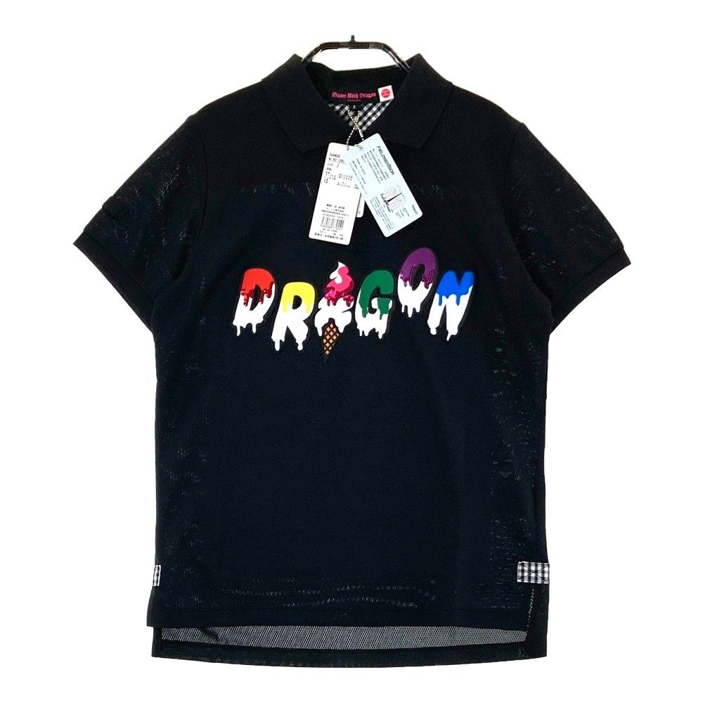 Dance With Dragon - coco 中古 ダンスウィズドラゴン DANCE WITH DRAGON レディース 半袖ポロシャツ 2(M) 白 ストレッチ Dance With Dragon ダンスウィズドラゴン レディース みなしご