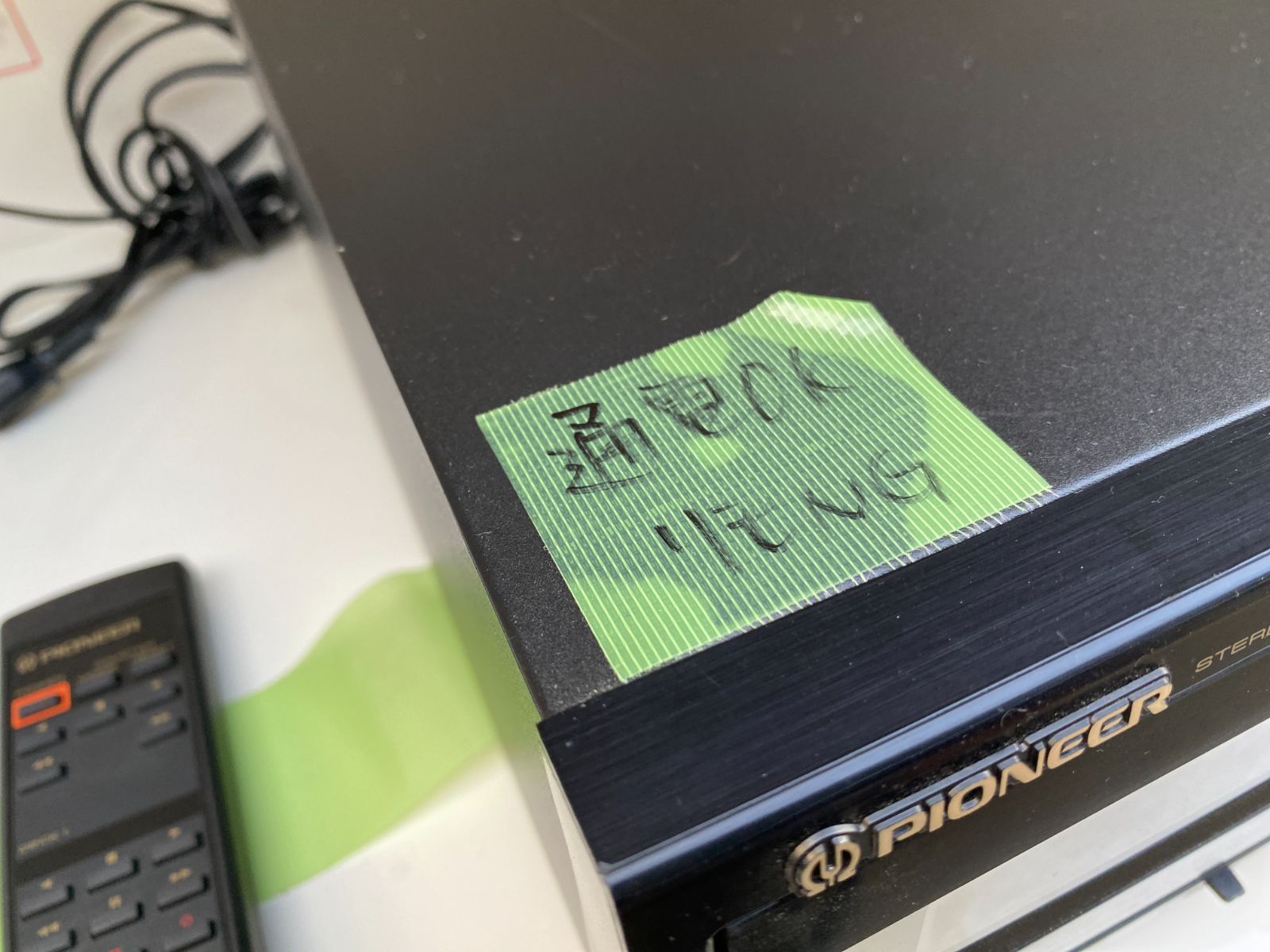 □Pioneer パイオニア T-W01AR ダブルカセットデッキ 通電確認