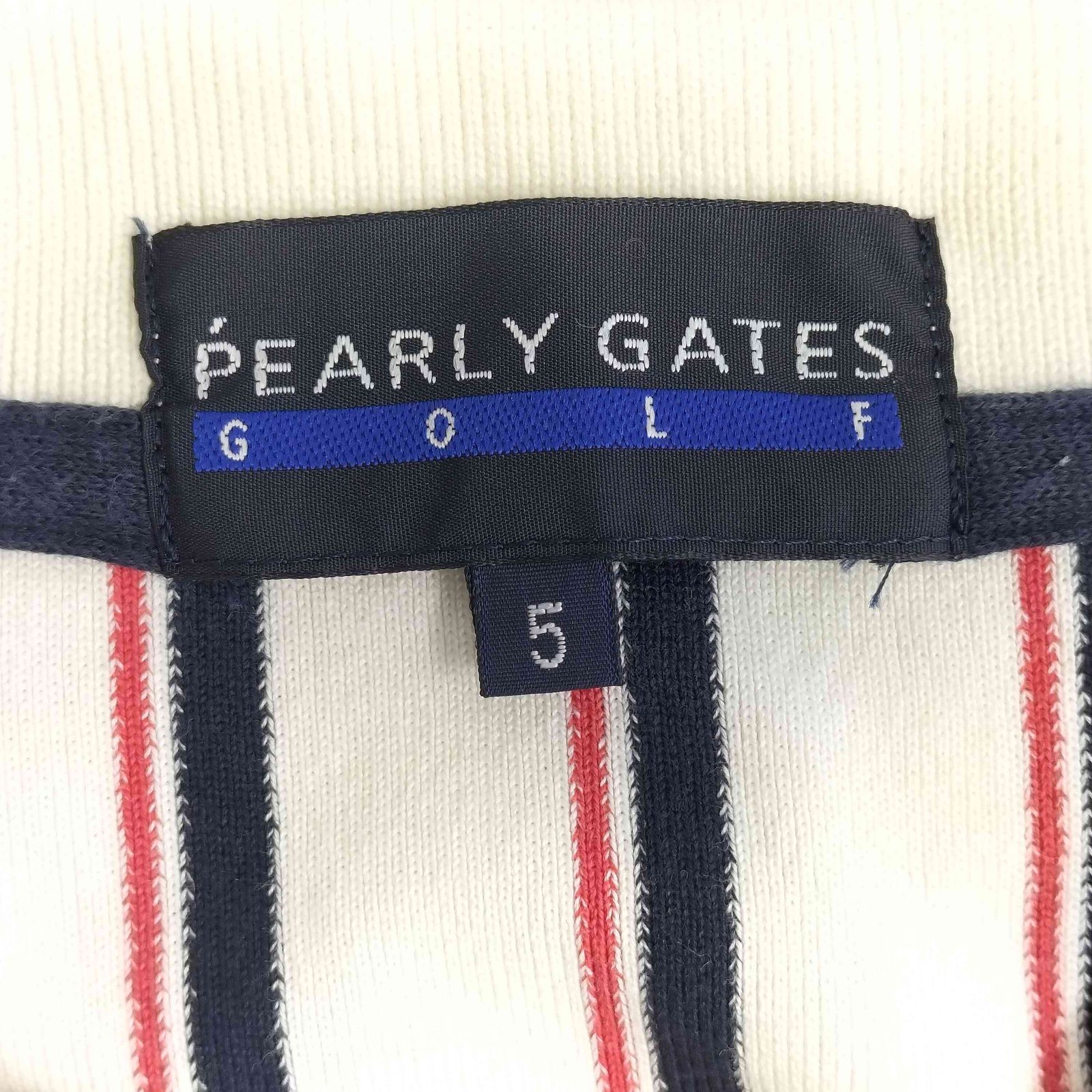 パーリーゲイツ PEARLY GATES GOLF 刺繍ロゴ ストライプ