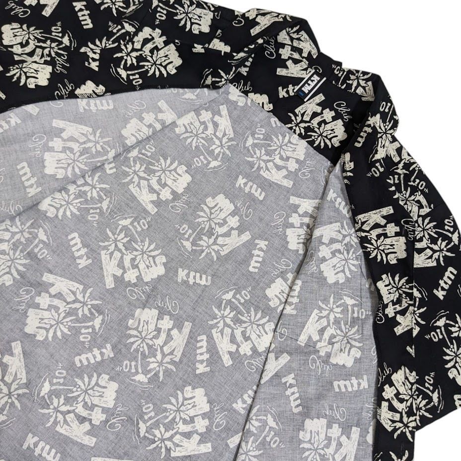 美品 CLUB KTM ケツメイシ 会員限定 アロハシャツ ブラック 総柄
