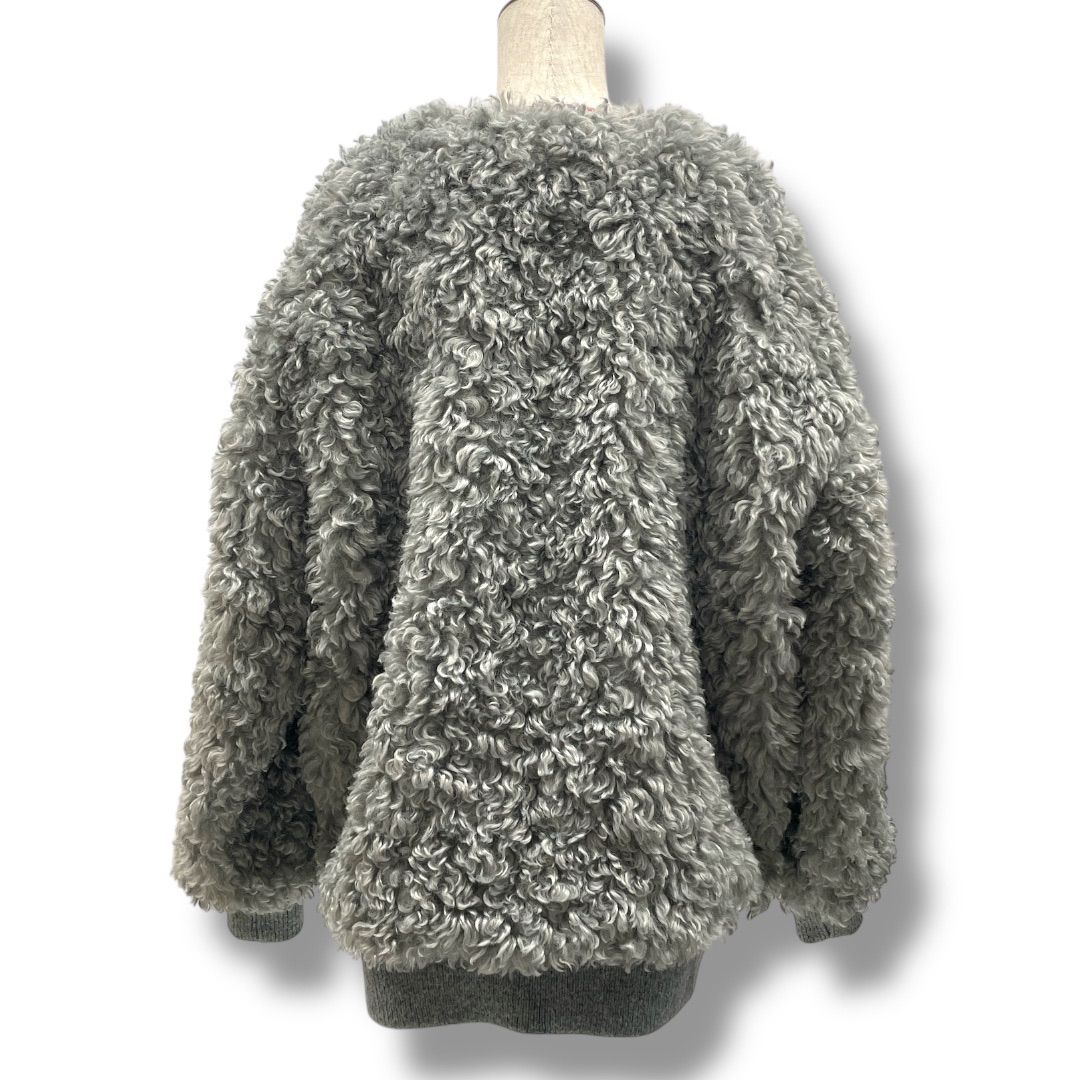 ANDREA&Co. YOSEATSUME FUR JACKET グレー ANDREA&Co アンドレアアンド