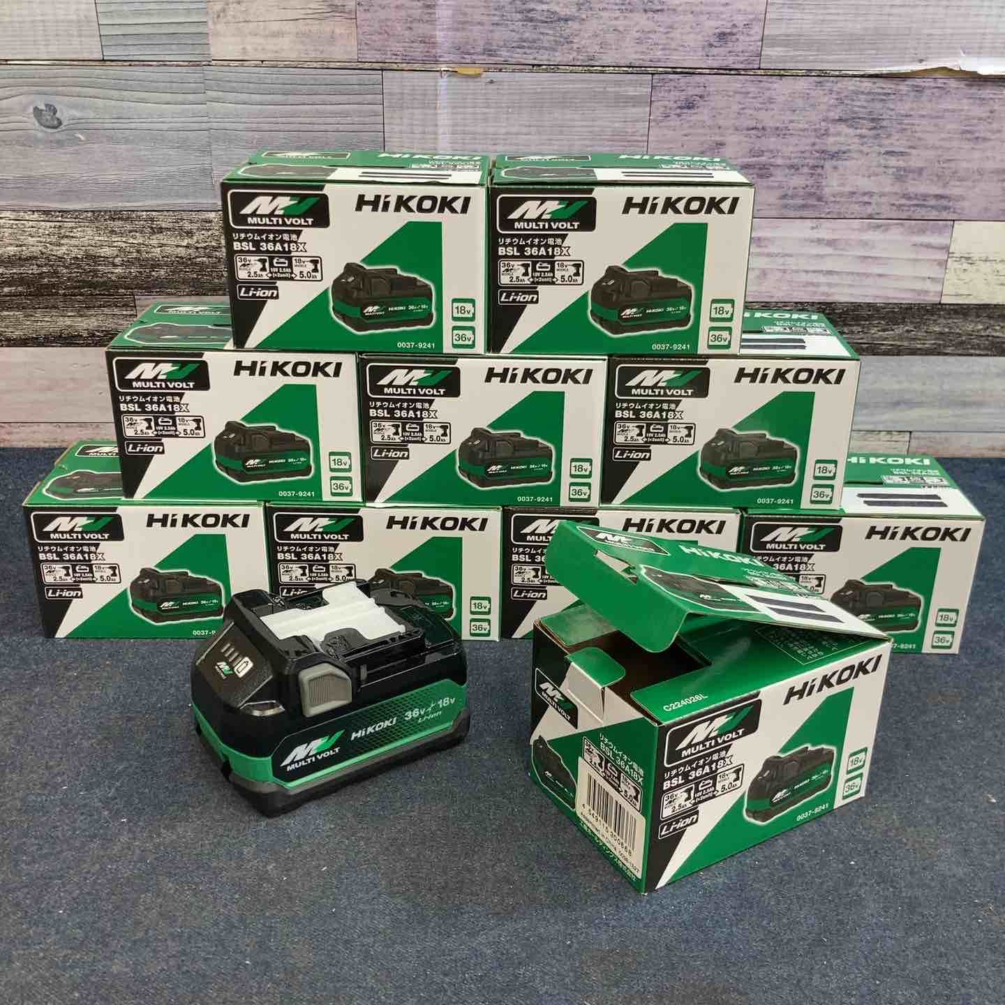 ハイコーキ HIKOKI 旧 日立工機 リチウムイオンバッテリー 36V 2.5Ah BSL36A18X 10個セット 八潮店