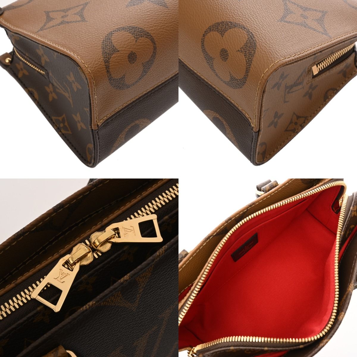 新同 ルイヴィトン モノグラムリバース オンザゴー EW 2WAY ブラウン M46653 レディース モノグラムキャンバス ハンドバッグ NICORILABO_COM