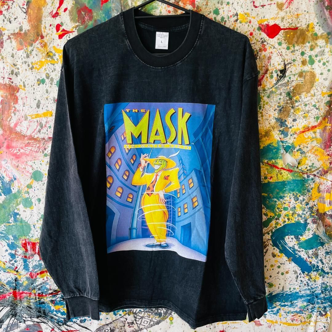 アニメ マスク メンズ 長袖 リプリント トレーナー 新品 L XL ブラック MASK アニメ 映画 Tシャツ 半袖 春 夏 メンズ 新品 XL 2XL マスクT