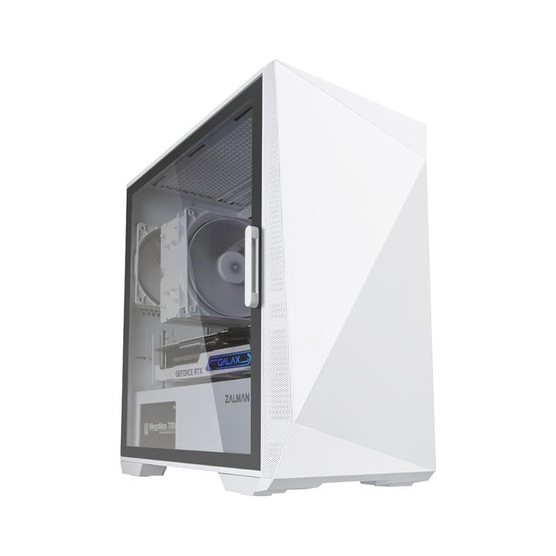 ZALMAN Z1 Iceberg White ミニタワー型PCケース 多角形デザイン ホワイト CS8340 0