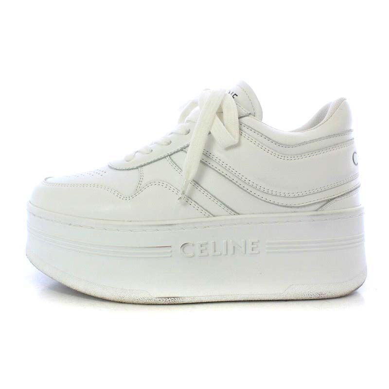 CELINE スニーカー 厚底 プラットフォーム ホワイト 34 CELINE スニーカー 厚底 プラットフォーム ホワイト 34