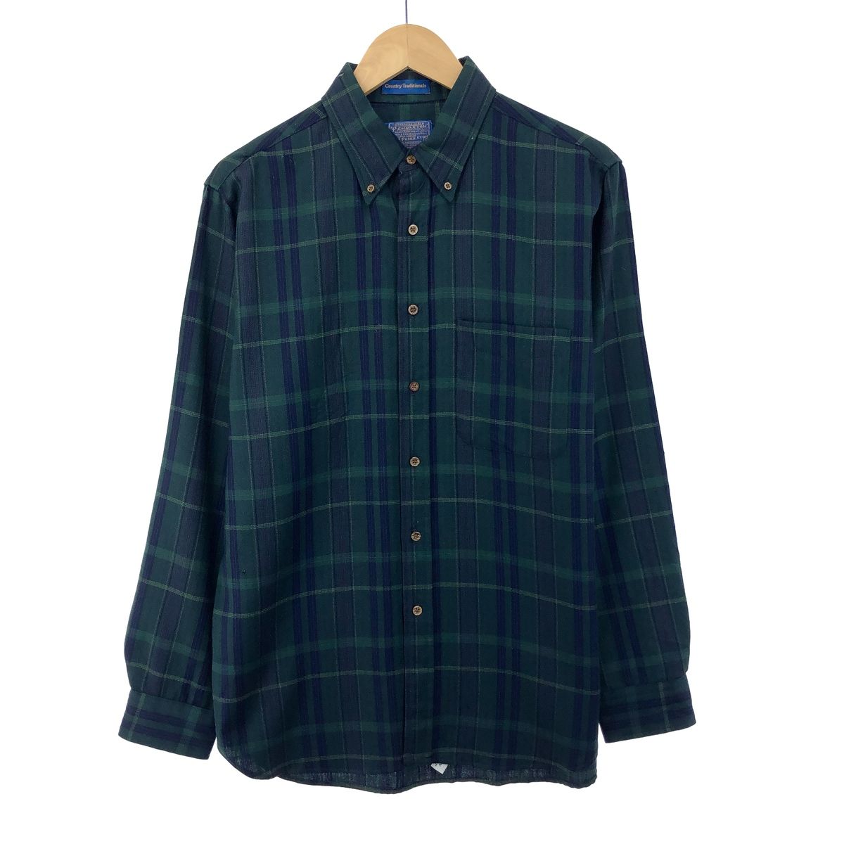 古着 70年代 ペンドルトン PENDLETON チェック柄 ボタンダウン ウールシャツ USA製 メンズL ヴィンテージ /eaa388908 【中古】/eaa388908