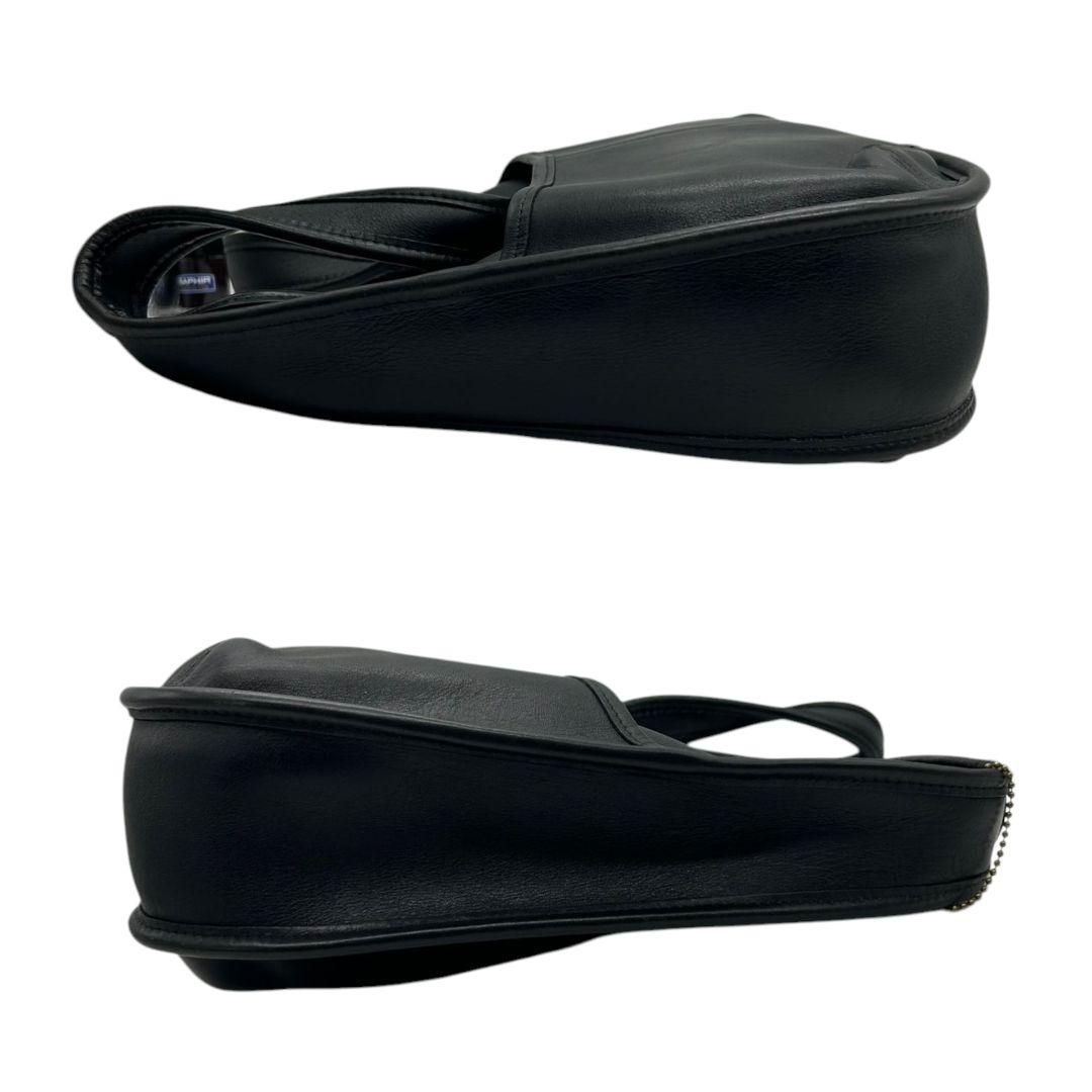 美品 コーチ エルゴ ハンドバッグ 黒 オールドコーチ ホーボー レザー  