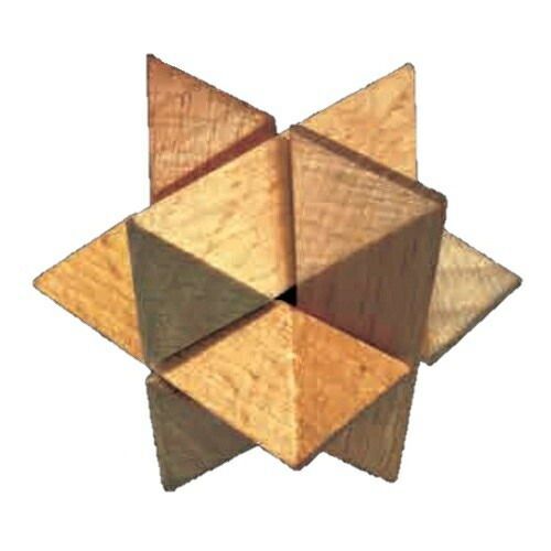 (まとめ）#Hmmm!?＆Greeful 木製立体パズル   ダイアモンドスター 173630 【×10セット】