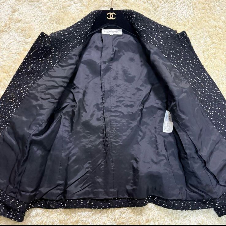 イヴサンローラン ミックスツイード テーラードジャケット ツイード WWW_USTAUSTRALIA_COM_AU