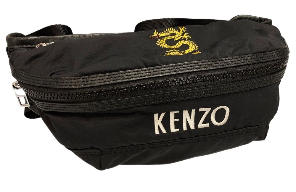 ケンゾー KENZO Dragon Kenzo Bumbag ドラゴン ロゴ 黒 ショルダーバッグ バッグ メンズバッグ ショルダーバッグ・メッセンジャーバッグ 刺繍 ブラック 101bag-120