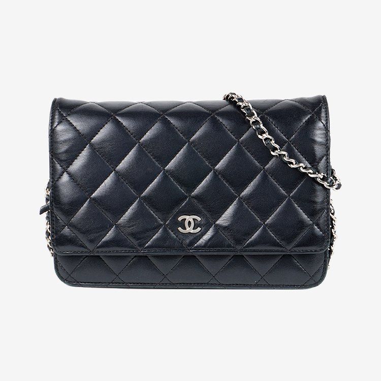 良品】CHANEL マトラッセチェーンウォレットバッグ ラムスキン