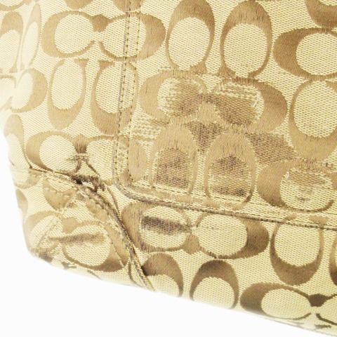 【美品】COACH2wayシグネチャー黒ベージュキャンバスレザー Amazon | [コーチ] アウトレット トートバッグ ギャラリー