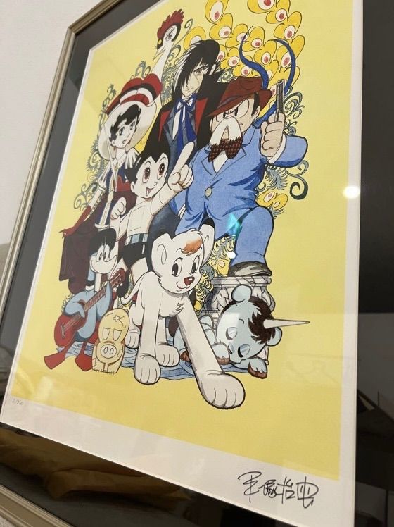 手塚治虫 ピエゾグラフ 「キャラクター集合」キャンパス仕様