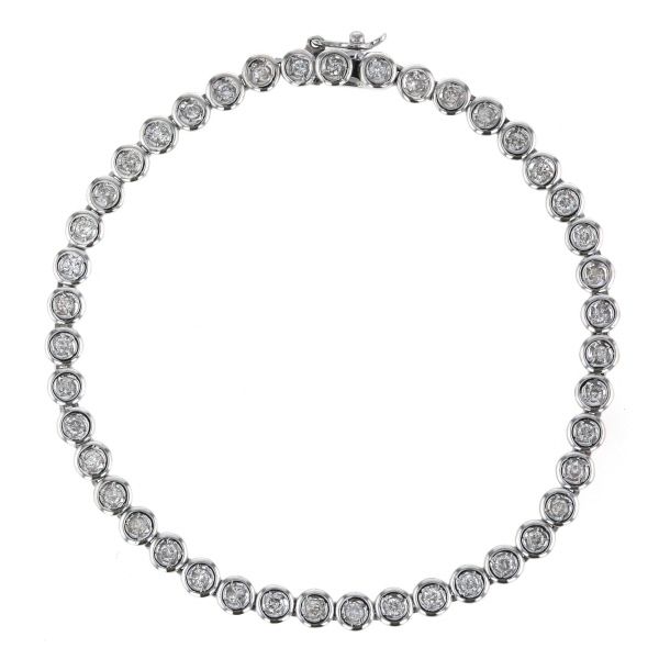 Pt900 プラチナ テニスブレスレット ダイヤモンド 1.00ct フル