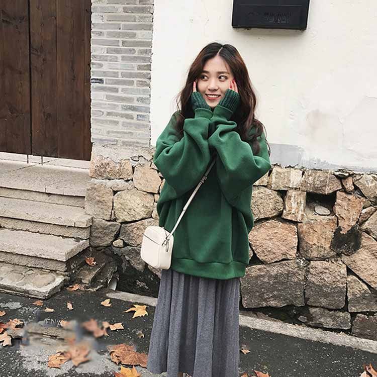 重ね着風 トレーナー レディース ハイネック スウェット 裏起毛