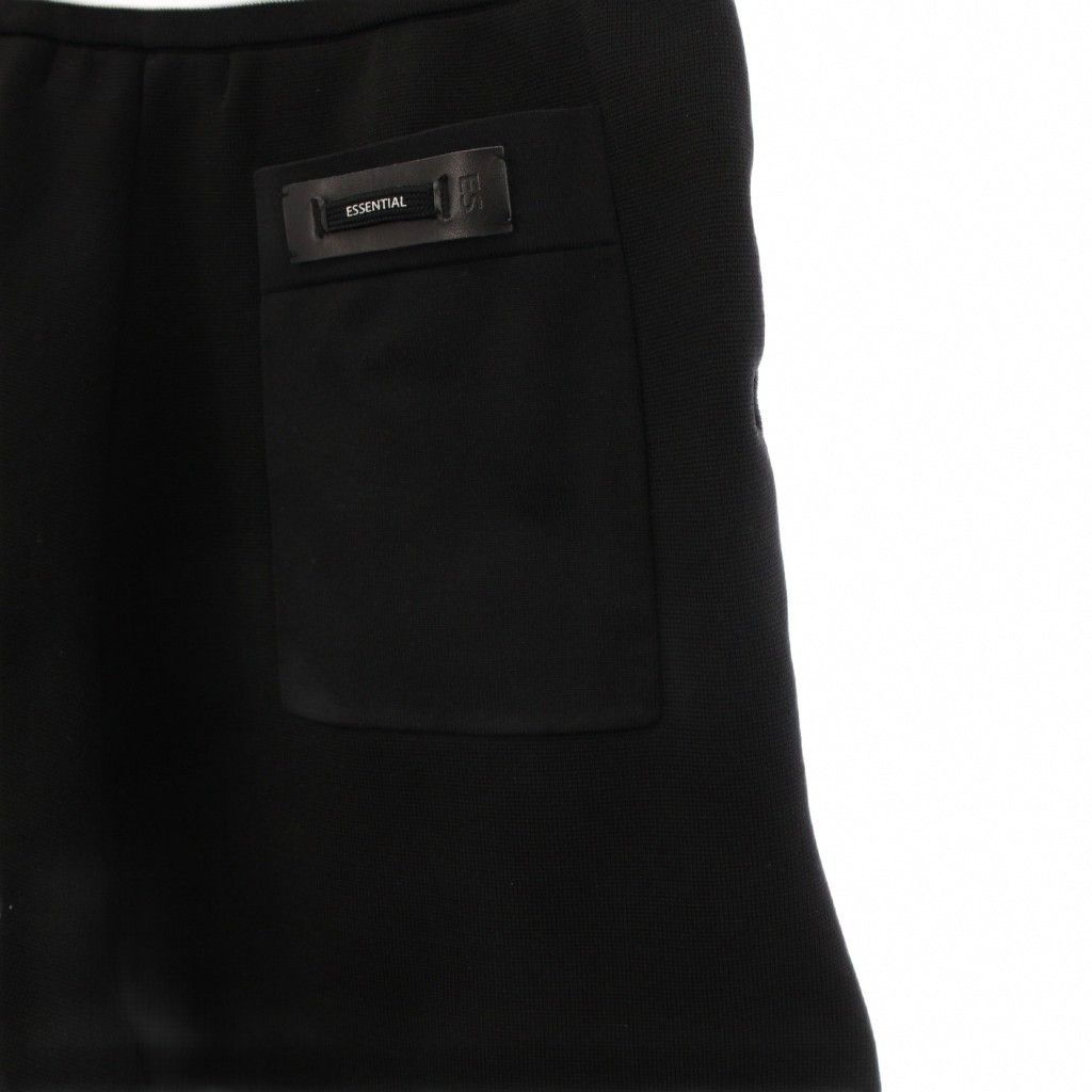 ダブル クロージング ダブスタ DOUBLE STANDARD CLOTHING ESSENTIAL サイドラインパンツ ワイド イージー ウエストゴム ストレッチ バイ 38 黒 ブラック 白 ホワイト 2506-030-234A BB DECORATOM_COM_BR