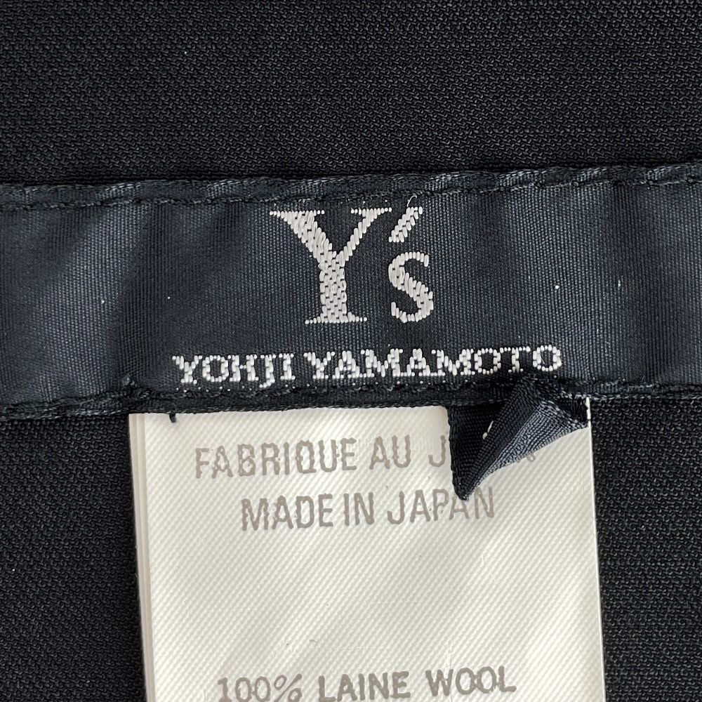 超可爱 ワイズ Y's YB-S15-100 ギャザー 折り返しデザイン ブラック スカート