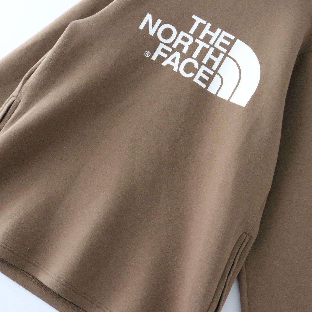 【中古B】HYKE ハイク M レディース スウェット ×THE NORTH FACE ノースフェイス TEC AIR BIG TOP 茶色 NTW881HY 中古B 古着