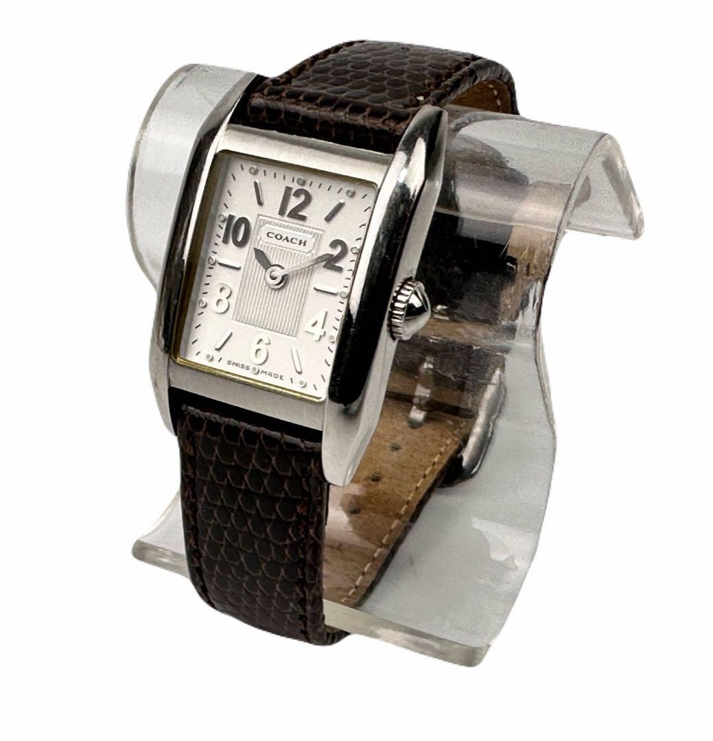 COACH コーチ 腕時計 アナログ 2041型押しレザーベルト ブラウン 茶色