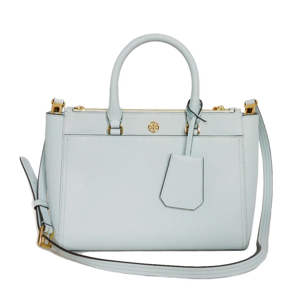 [良品] トリーバーチ　ロビンソン　スモールダブルジップ　　2way チャーム トリーバーチ ロビンソン スモール ダブルジップ トート ハンドバッグ