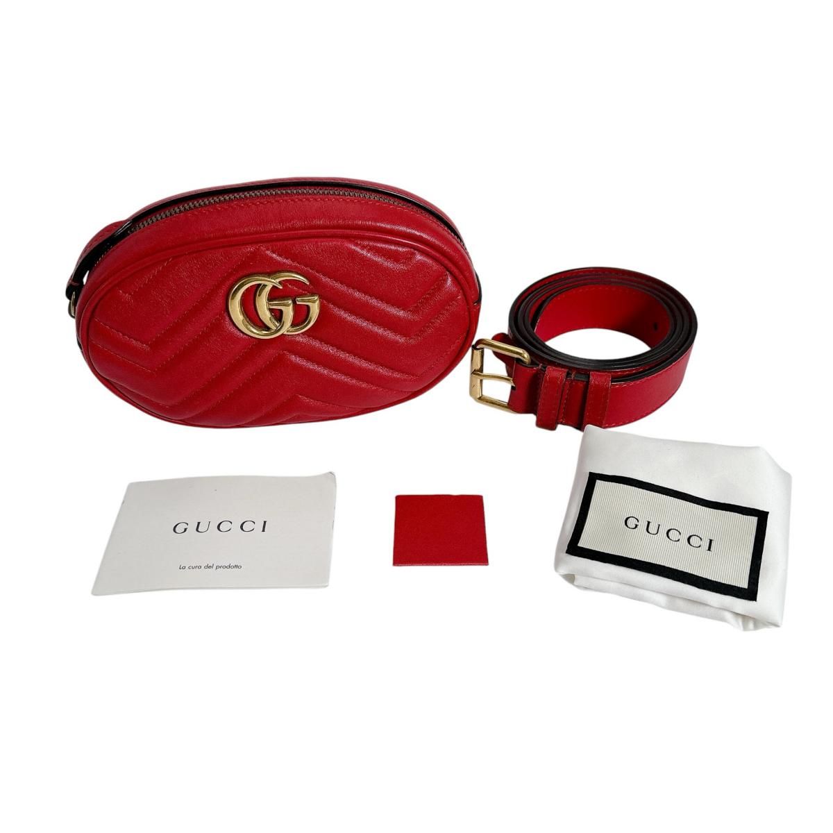 グッチ 476434 ボディバッグ GGマーモント ボディバッグ GUCCI レッド