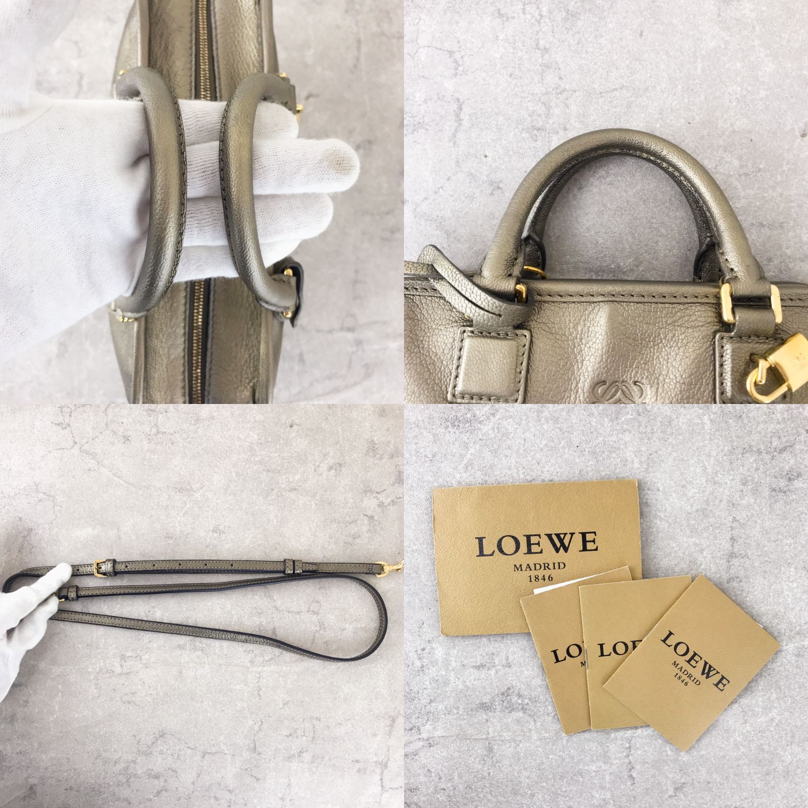 ロエベ LOEWE アマソナ23 ブロンズ ハンドバッグ ショルダーバッグ