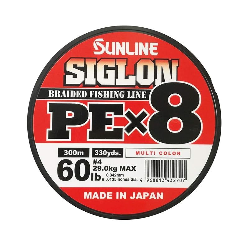 サンライン(SUNLINE) ライン シグロン PEx8 300m 5色 4号 60LB J 0