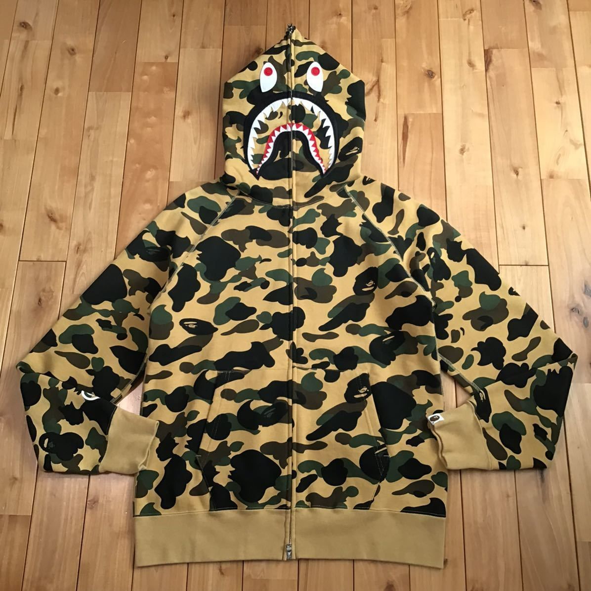 ☆XL☆ 1st camo yellow シャーク パーカー shark full zip hoodie a 