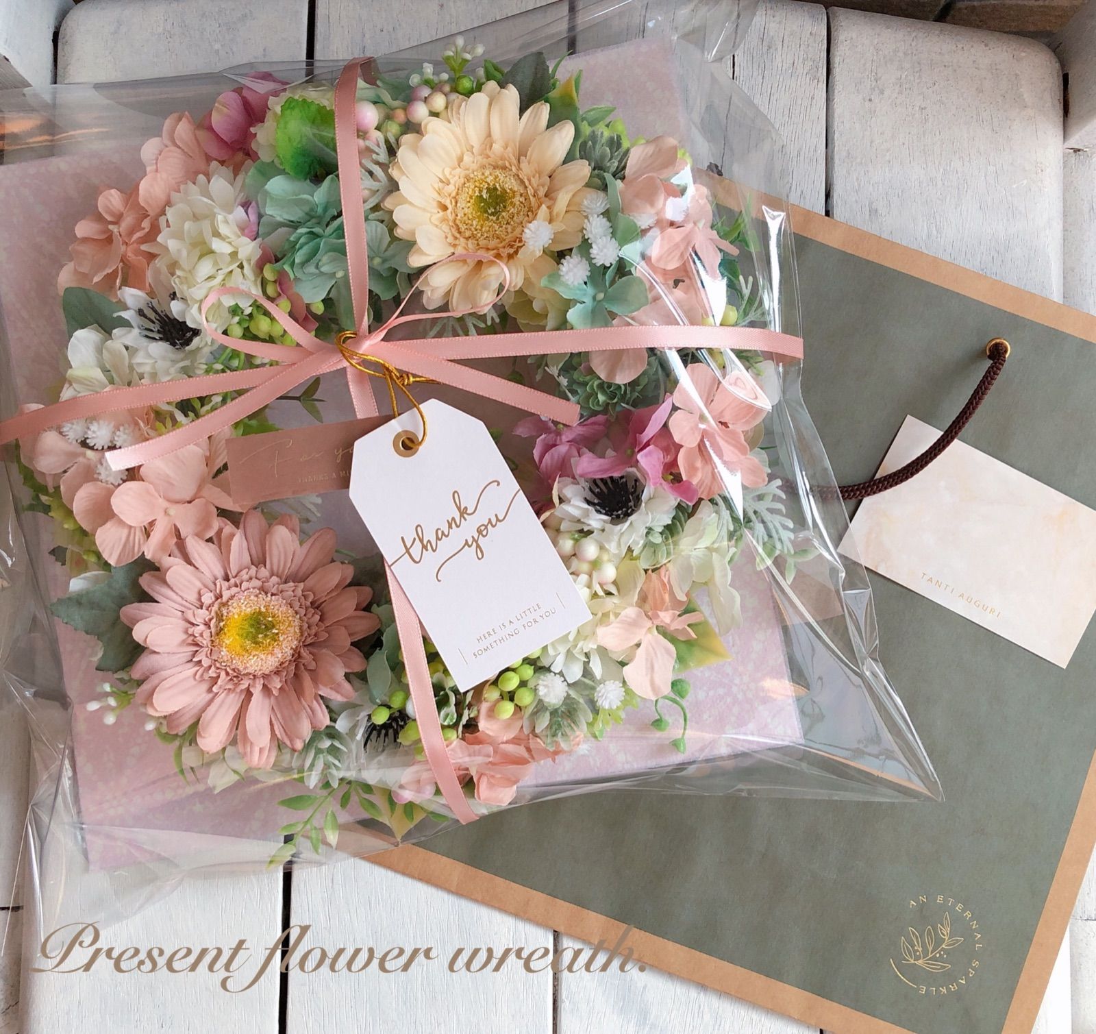 junpemi2点♡ぷくぷく鯉のぼり＆ラベンダーピンクのフラワーリース Preserved flowr ribon wanghong bouquet.♥ | Ms Peony