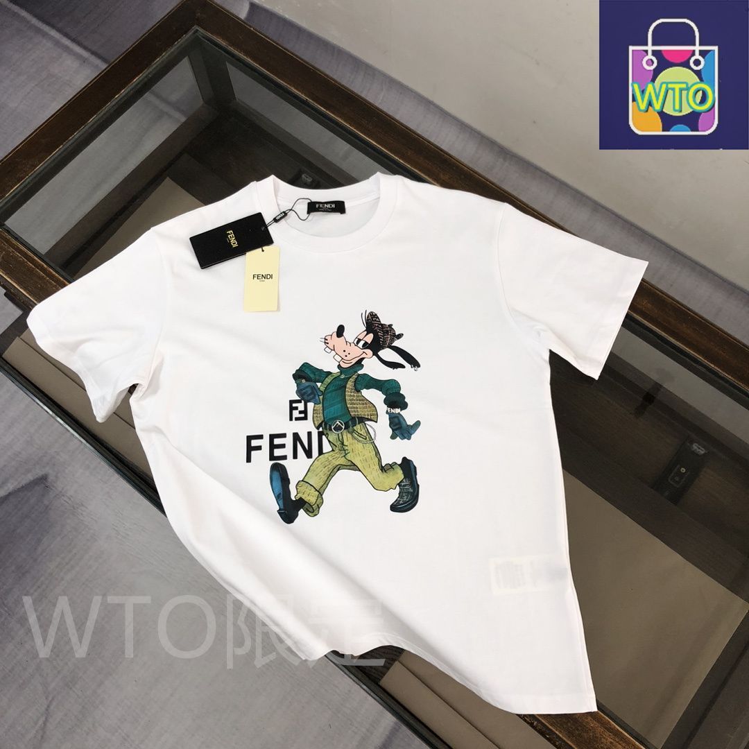 FENDI Tシャツ　新品未使用 本日限定特価】FENDI 春夏 カートゥーンプリントTシャツ [本日