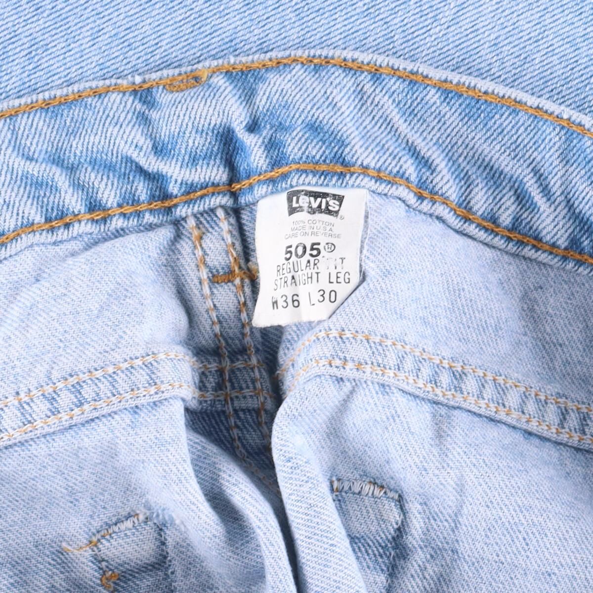 90年代 リーバイス Levi's 505 REGULAR FIT STRAIGHT LEG テーパードジーンズ デニムパンツ USA製 メンズw36 ヴィンテージ /eaa345302