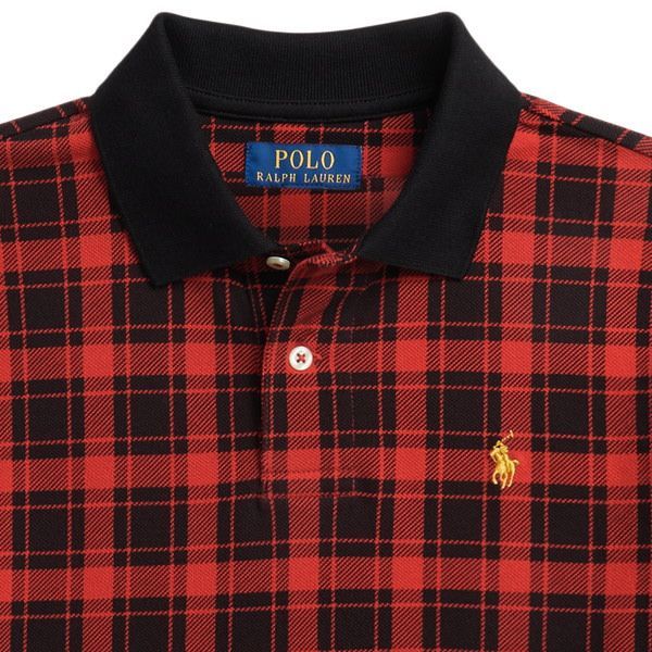  ラルフローレン プラッド半袖ポロシャツ ポロシャツ トップス