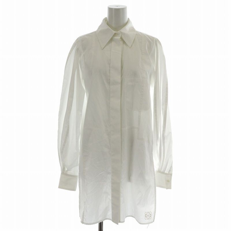 LOEWE - LOEWE アナグラム刺繍ポケット 長袖シャツ ホワイトの通販 by ☆ ドラゴン古着☆即購入OK｜ロエベならラクマ ロエベ　LOEWE　Ｔシャツ　ホワイト　刺繍