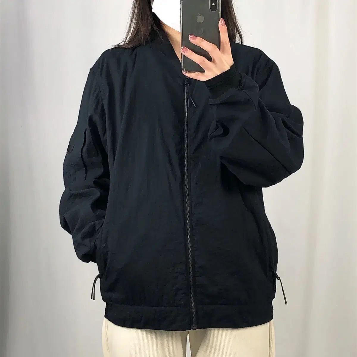 HAZZYS(へジス) ネイビー ウーブン ブルゾン ジャケット 90 250202
