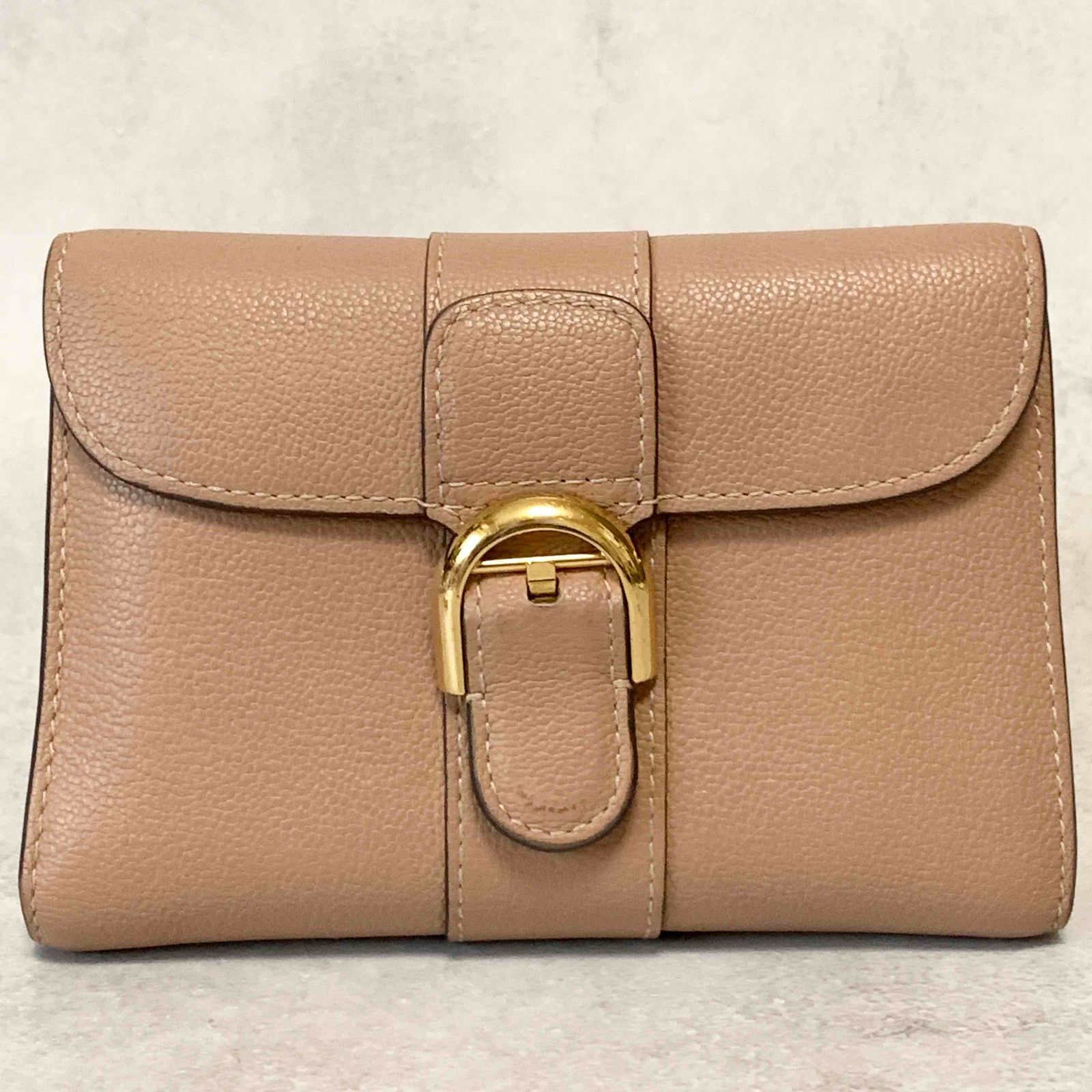 マチ子様　デルヴォー　三つ折り財布　ブリヨン　ネイビー マチ子様 デルヴォー 三つ折り財布 ブリヨン ネイビー