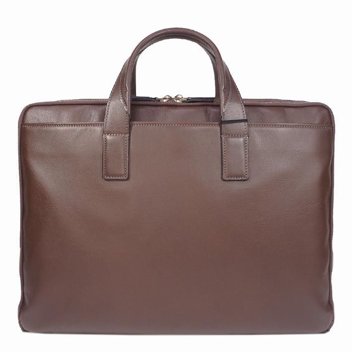 【新品】LANVIN COLLECTION ビジネスバッグ　ブリーフケース 茶 ランバンコレクション LANVIN COLLECTION 牛革 2WAY ブリーフ