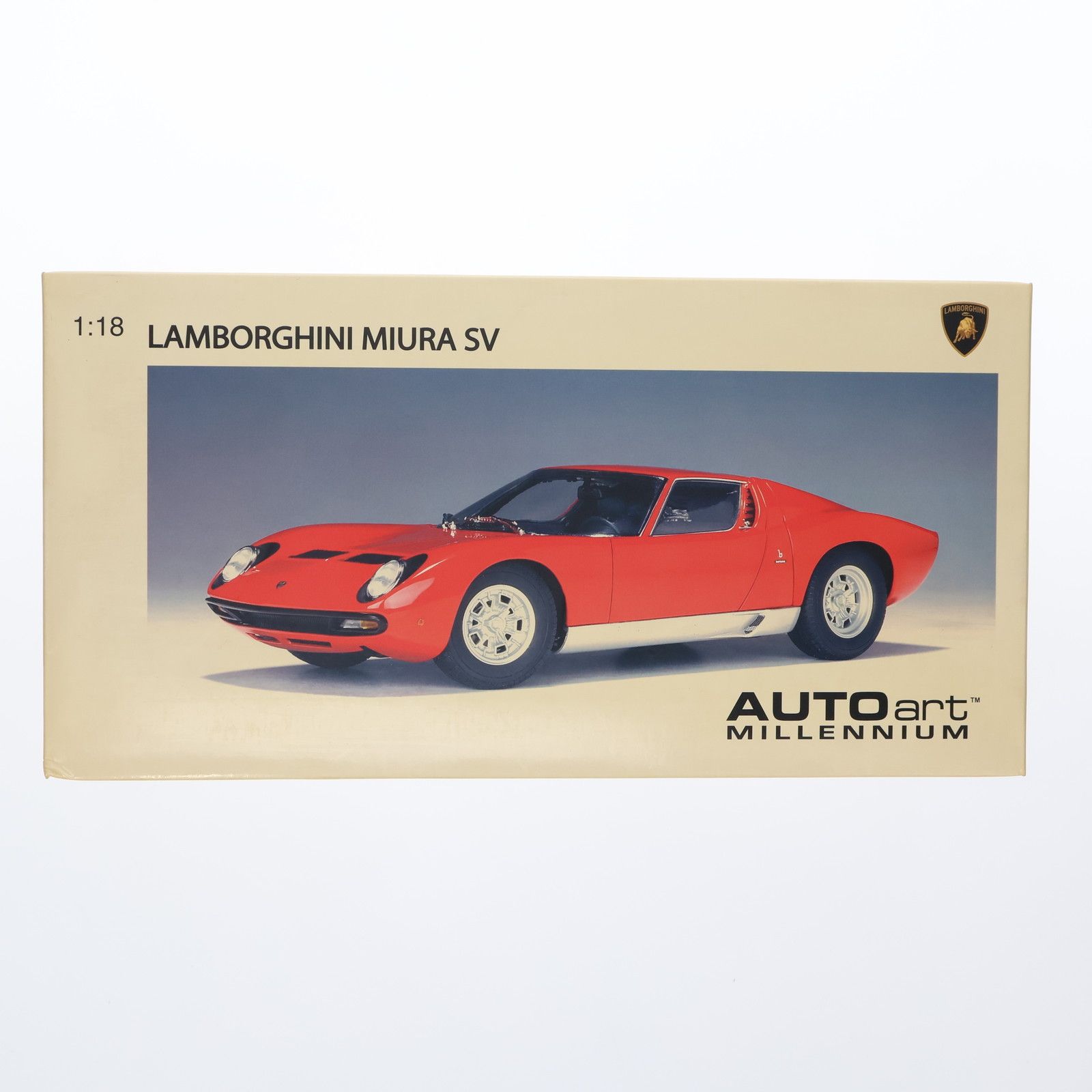 MILLENNIUMシリーズ 1/18 Lamborghini Miura(ランボルギーニ・ミウラ) SV(レッド) 完成品 ミニカー(74543)  AUTOart(オートアート) - メルカリ