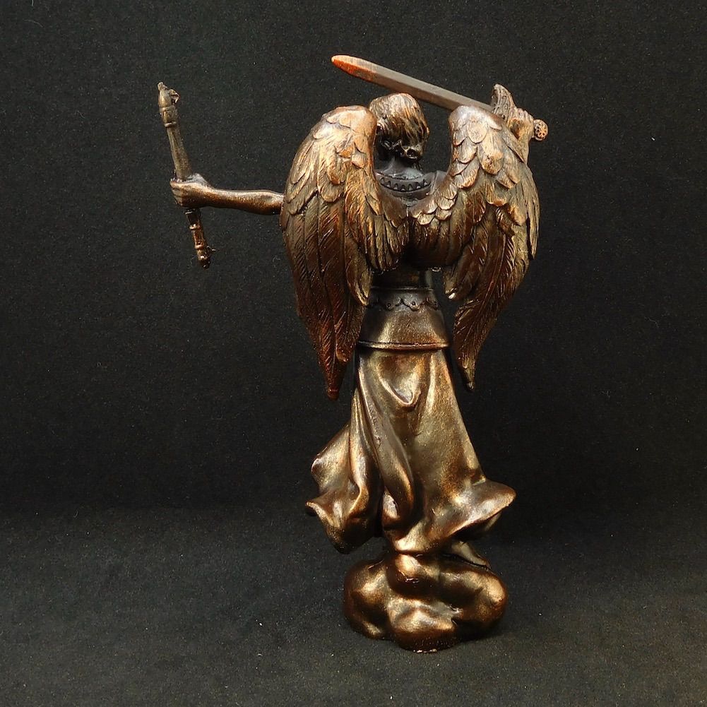 超豪華 名品 フランクミント 大理石 大型 ブロンズ製 ミカエル像 約