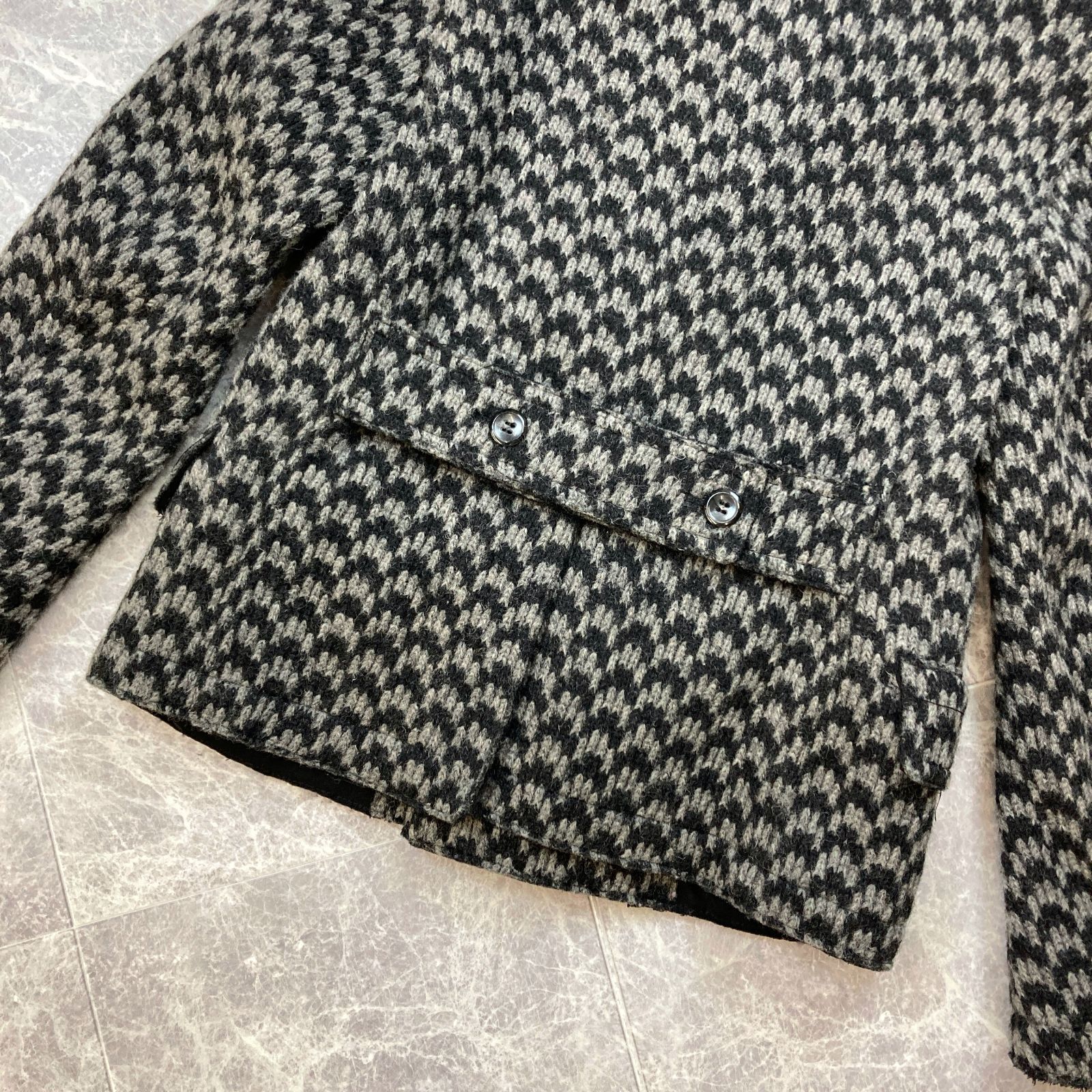 DOLCE&GABBANA ドルチェアンドガッバーナ 千鳥格子 ウール ピーコート