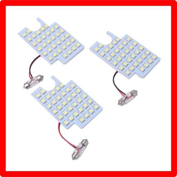 送料無料 トヨタ 用 LED ルームランプ 室内灯 6000K ホワイト 3点セット ハイエース 対応 200系 1型 2型 3型 4型 5型 DX 専用設計 カスタム パーツ 社外品