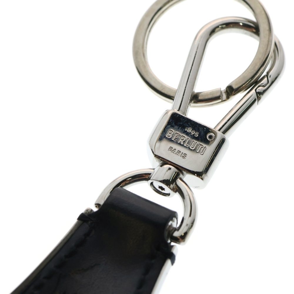 ベルルッティ シューホーン キーホルダー カリグラフィー レザー 茶色